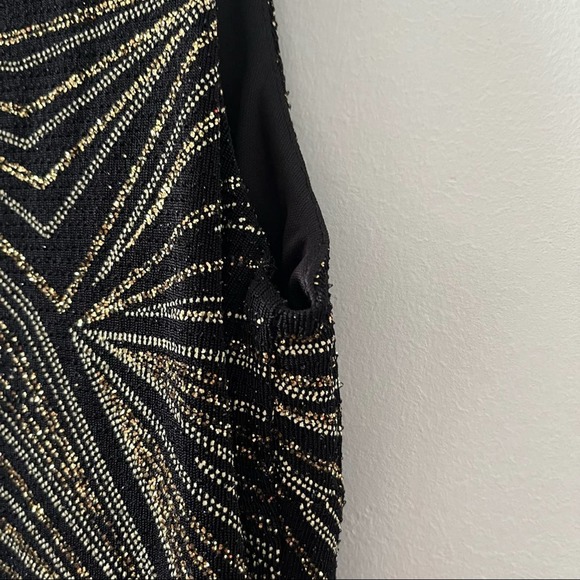 Cloth & People NWT Art Deco New Year’s Eve Black Gold Party Dress sz Small - Picture 5 of 12